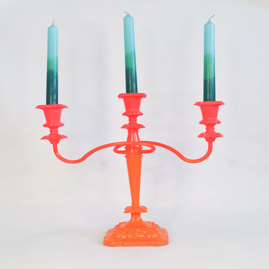 Neon candle stick holder